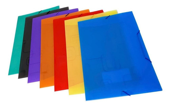 CARPETA 3 SOLAPAS C/ELASTICO LAMA OFICIO TRASLUCIDA